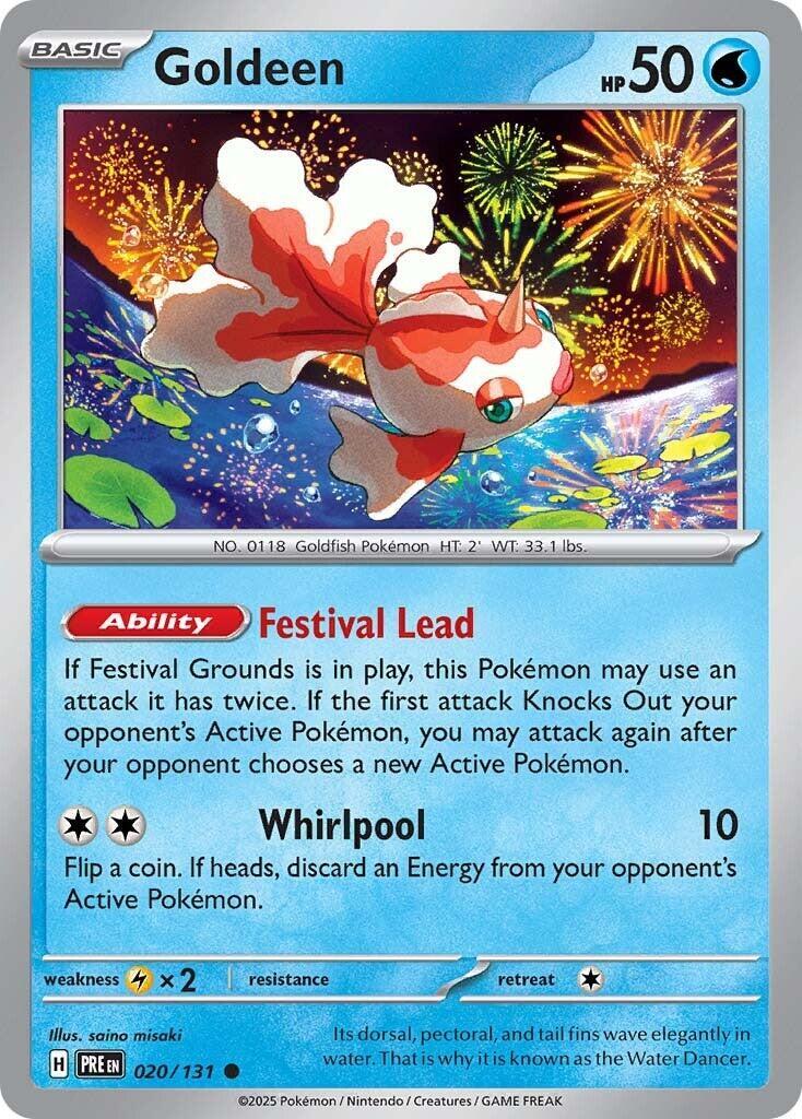 Goldeen 020/131 Sv: Prismatic Evolutions Reverse Holo
