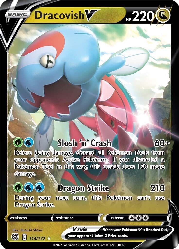Dracovish V 114/172 Swsh09: Brilliant Stars Holo