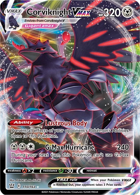 Corviknight VMAX 110/163 Swsh05: Battle Styles Holo