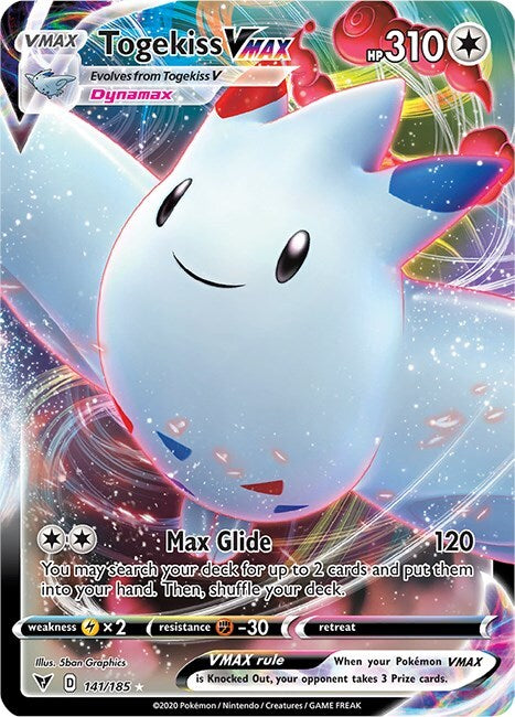 Pokémon TCG Togekiss VMAX Vivid Voltage 141/185 Holo Ultra Rare