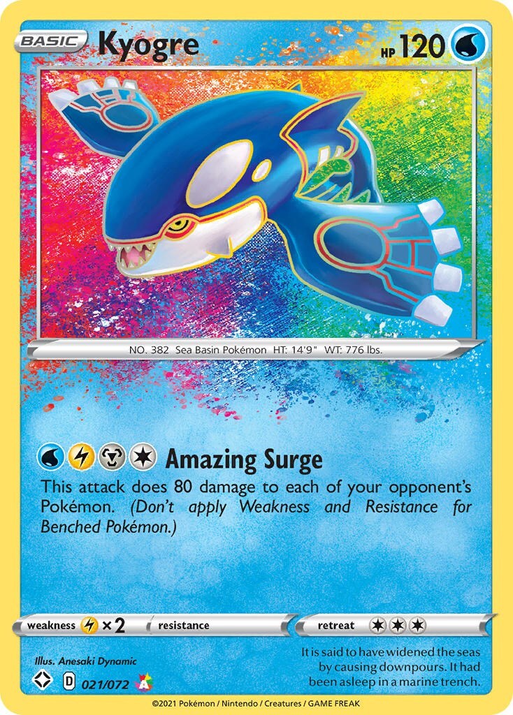 Kyogre 021/072 Shining Fates Holo