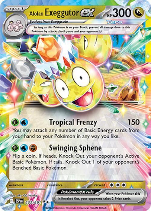 Alolan Exeggutor ex 133/191 Sv08: Surging Sparks Holo