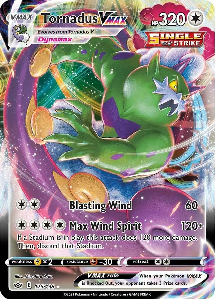 Tornadus VMAX 125/198 Swsh06: Sword & Shield - Chilling Reign Holo