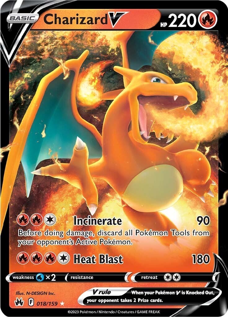 Charizard V 018/159 Crown Zenith Holo