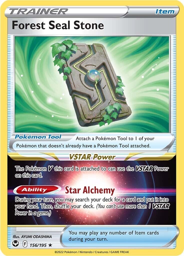 Forest Seal Stone 156/195 Swsh12: Sword & Shield - Silver Tempest Holo