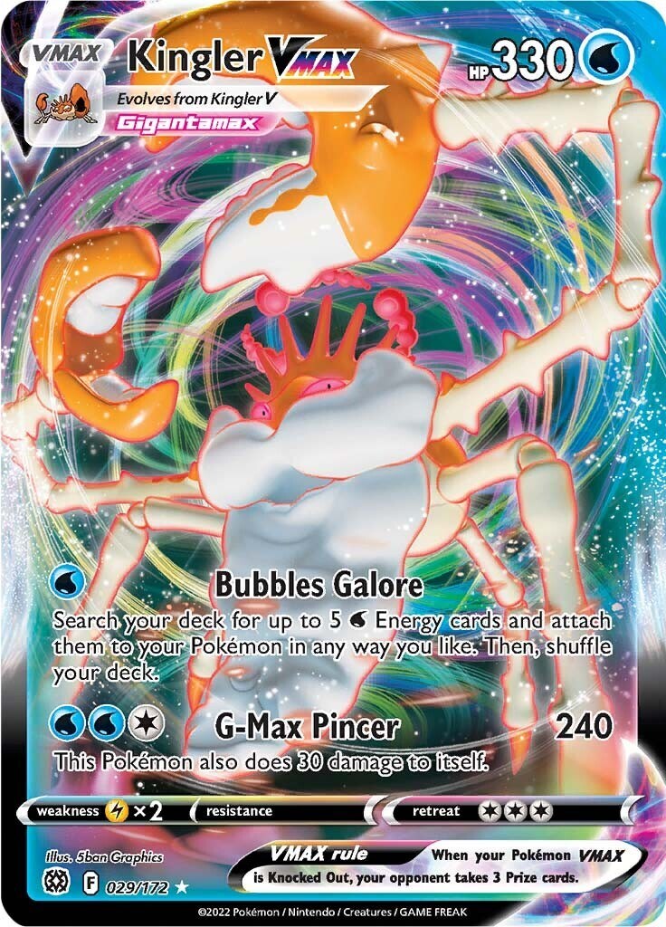 Kingler VMAX 029/172 Swsh09: Brilliant Stars Holo