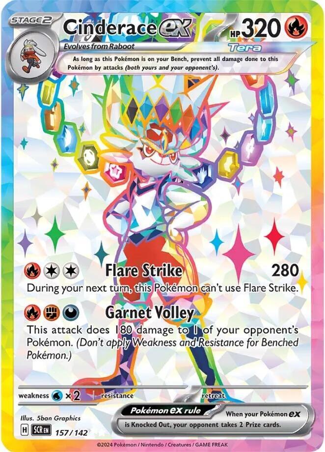 Cinderace ex 157/142 Sv07: Stellar Crown Holo