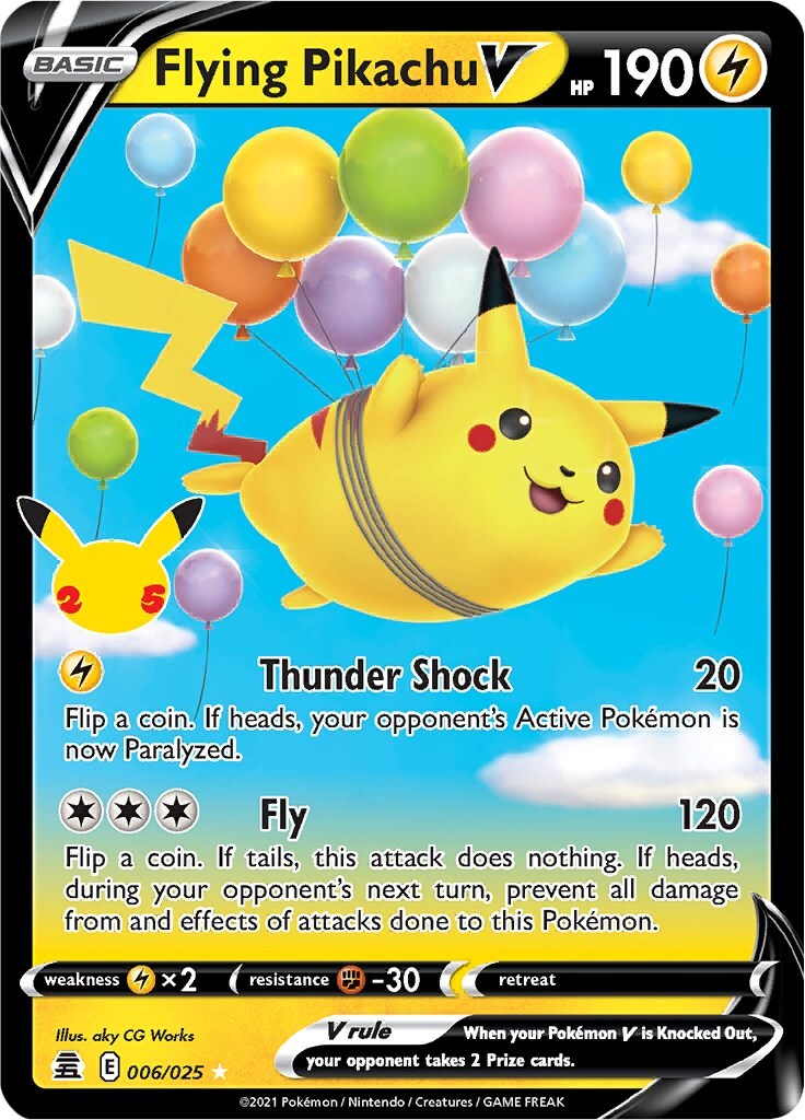 Flying Pikachu V 006/025 Celebrations Holo