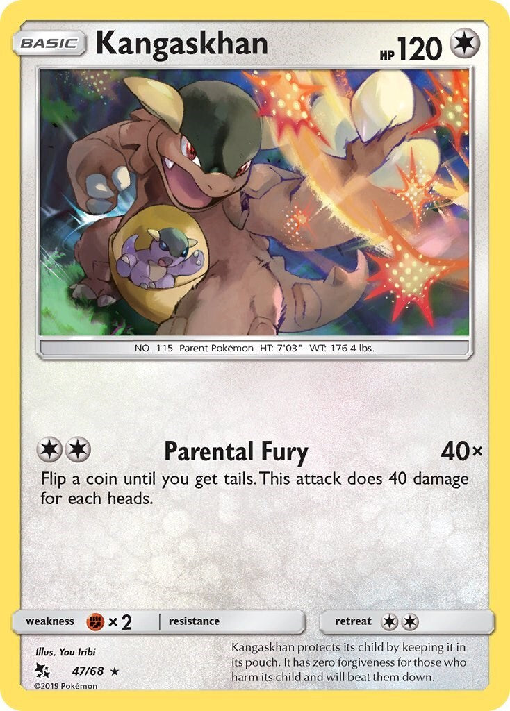 Kangaskhan 47/68 Hidden Fates Reverse Holo