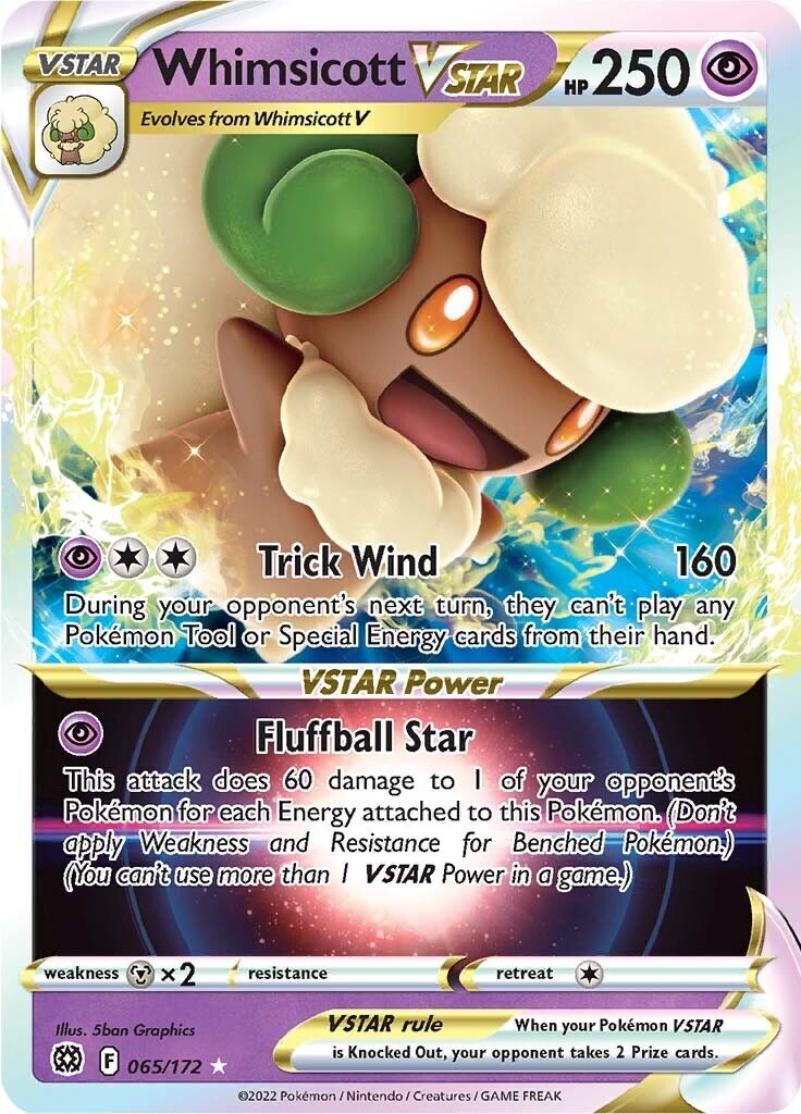 Whimsicott VSTAR 065/172 Swsh09: Brilliant Stars Holo