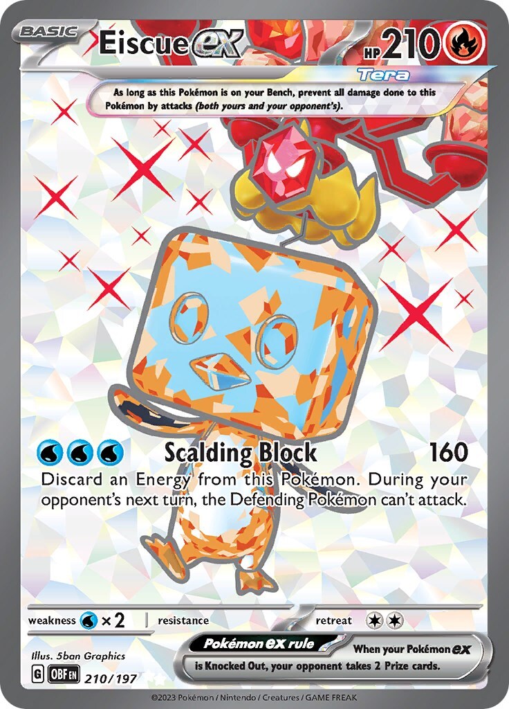 Eiscue ex - 210 210/197 Sv03: Obsidian Flames Holo