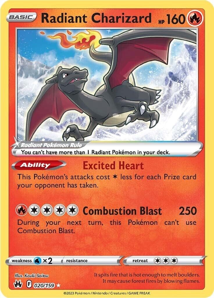 Radiant Charizard 020/159 Crown Zenith Holo