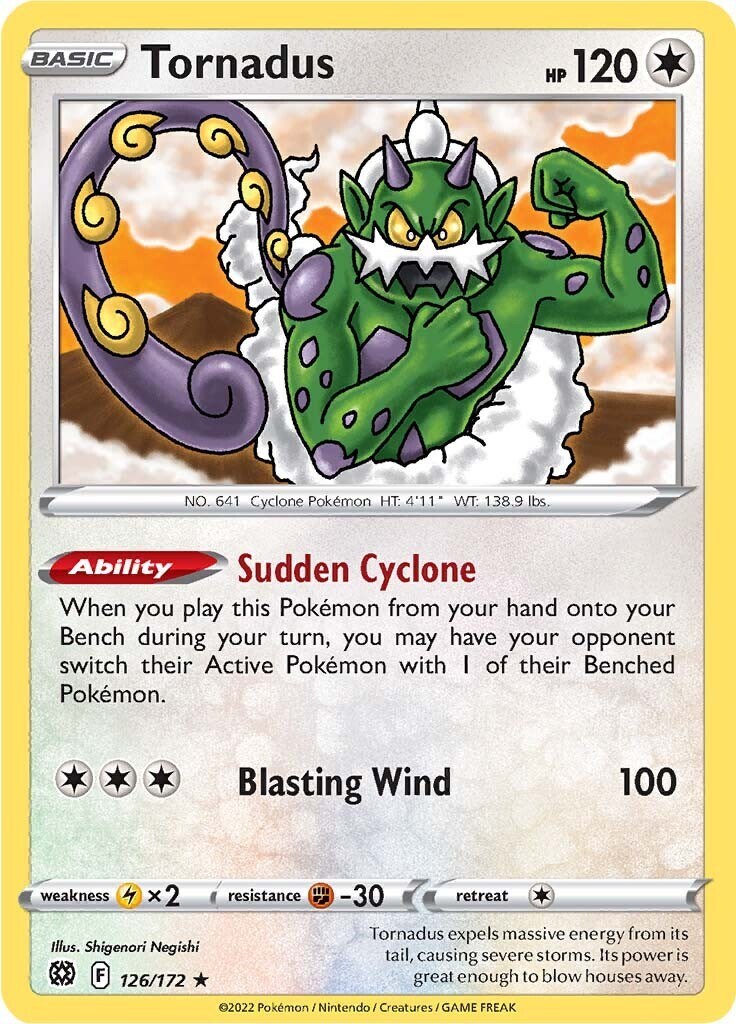 Tornadus 126/172 Swsh09: Brilliant Stars Reverse Holo