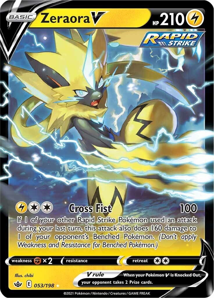 Zeraora V 053/198 Swsh06: Sword & Shield - Chilling Reign Holo