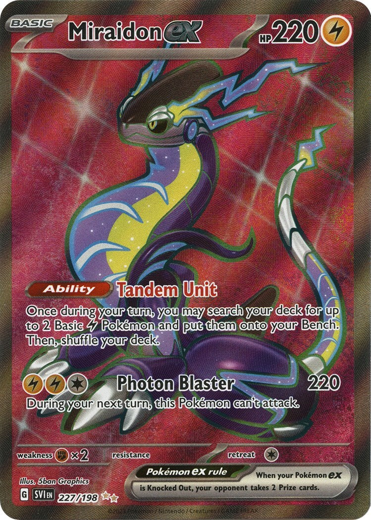 Miraidon ex 227/198 Sv01: Scarlet & Violet Base Set Holo