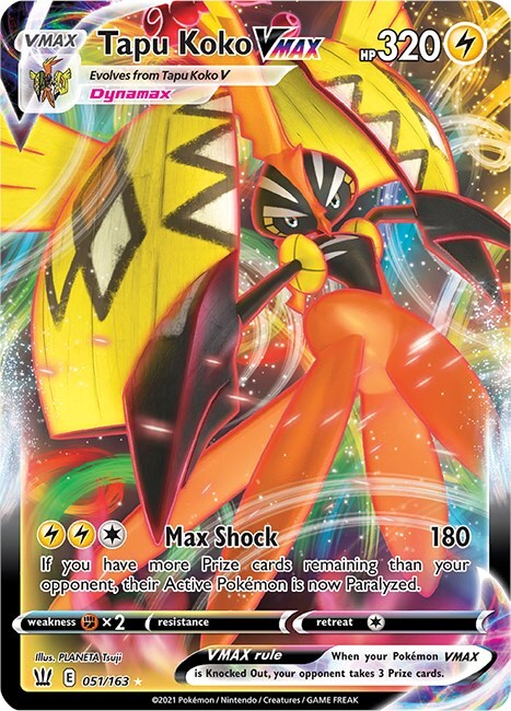Tapu Koko VMAX 051/163 Swsh05: Battle Styles Holo