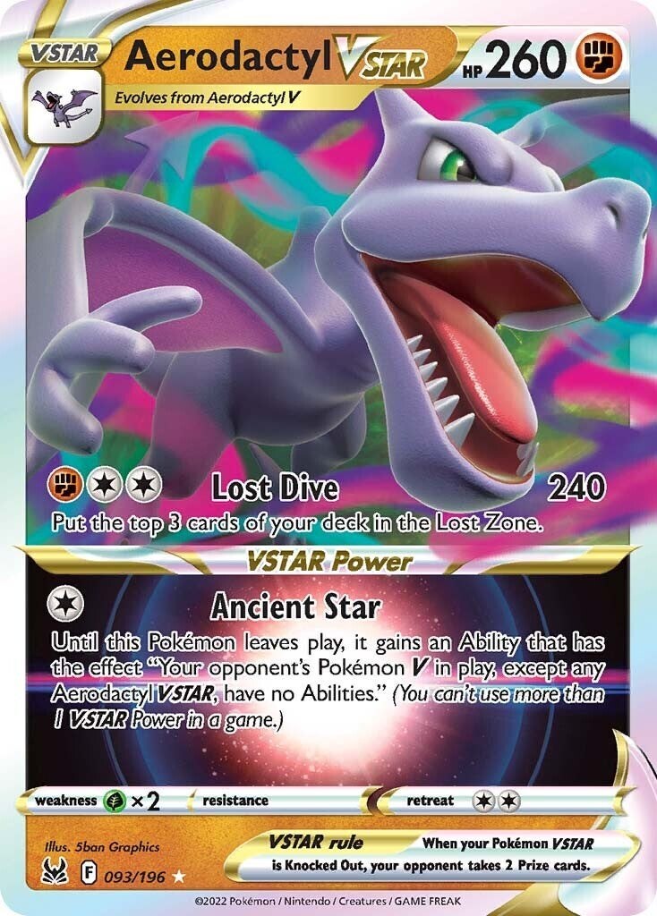 Aerodactyl VSTAR 093/196 Swsh11: Lost Origin Holo
