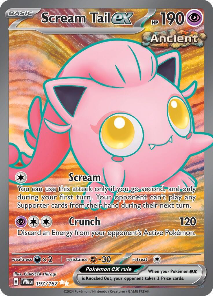 Pokémon TCG Scream Tail ex Scarlet & Violet-Twilight Masquerade 197/167 Holo...